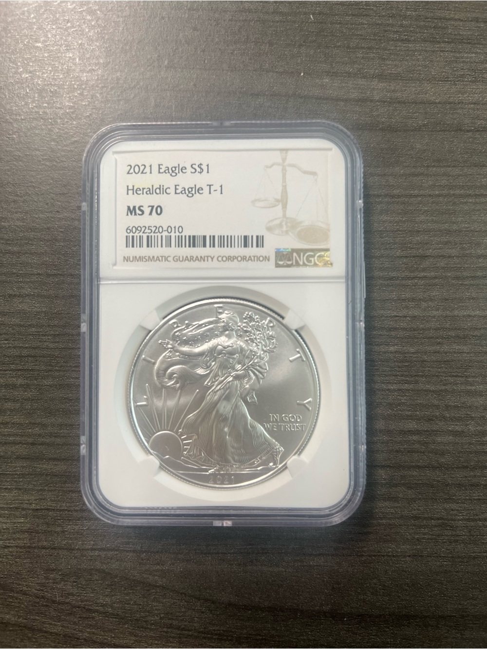 NGC Certified 2021 American Silver Eagle MS70 - Silver Coin